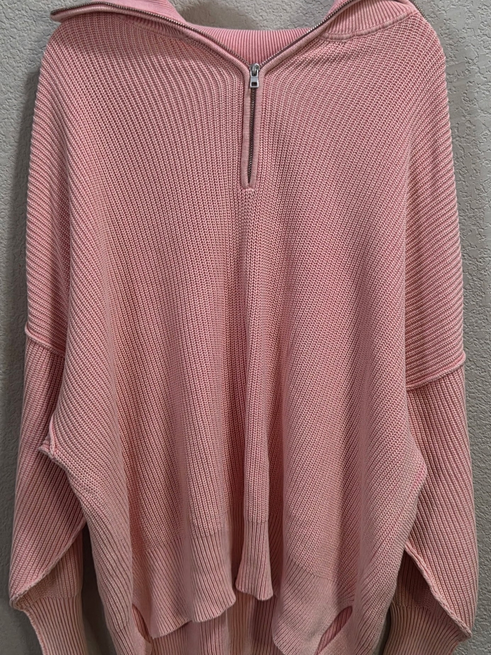 aerie Dusty Pink Half-Zip Knit Turtleneck Sweater